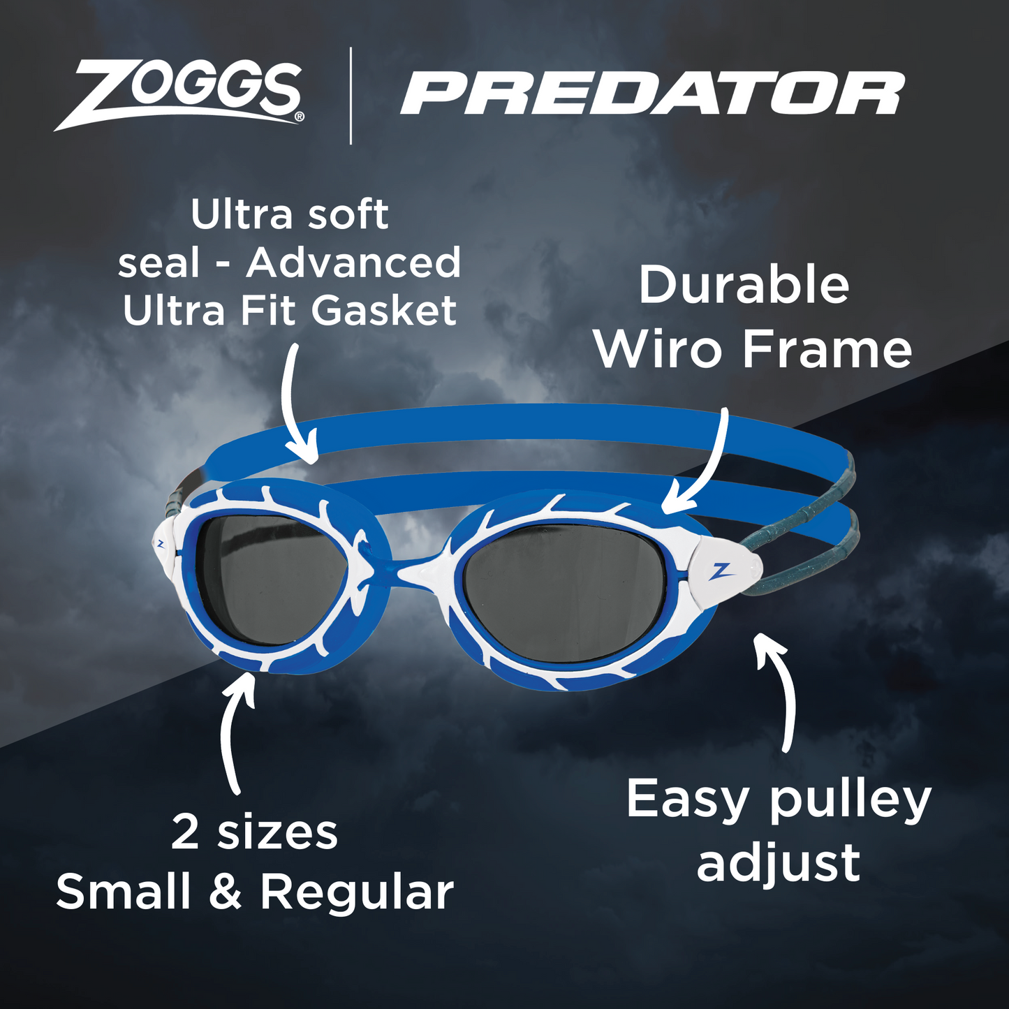 Zoggs Predator Goggles - Regular Fit