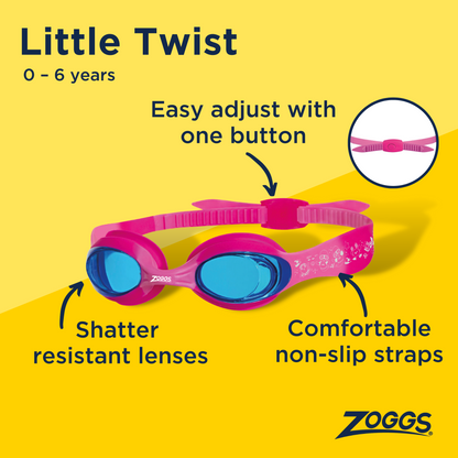 Zoggs Little Twist Goggles - Pink/Blue