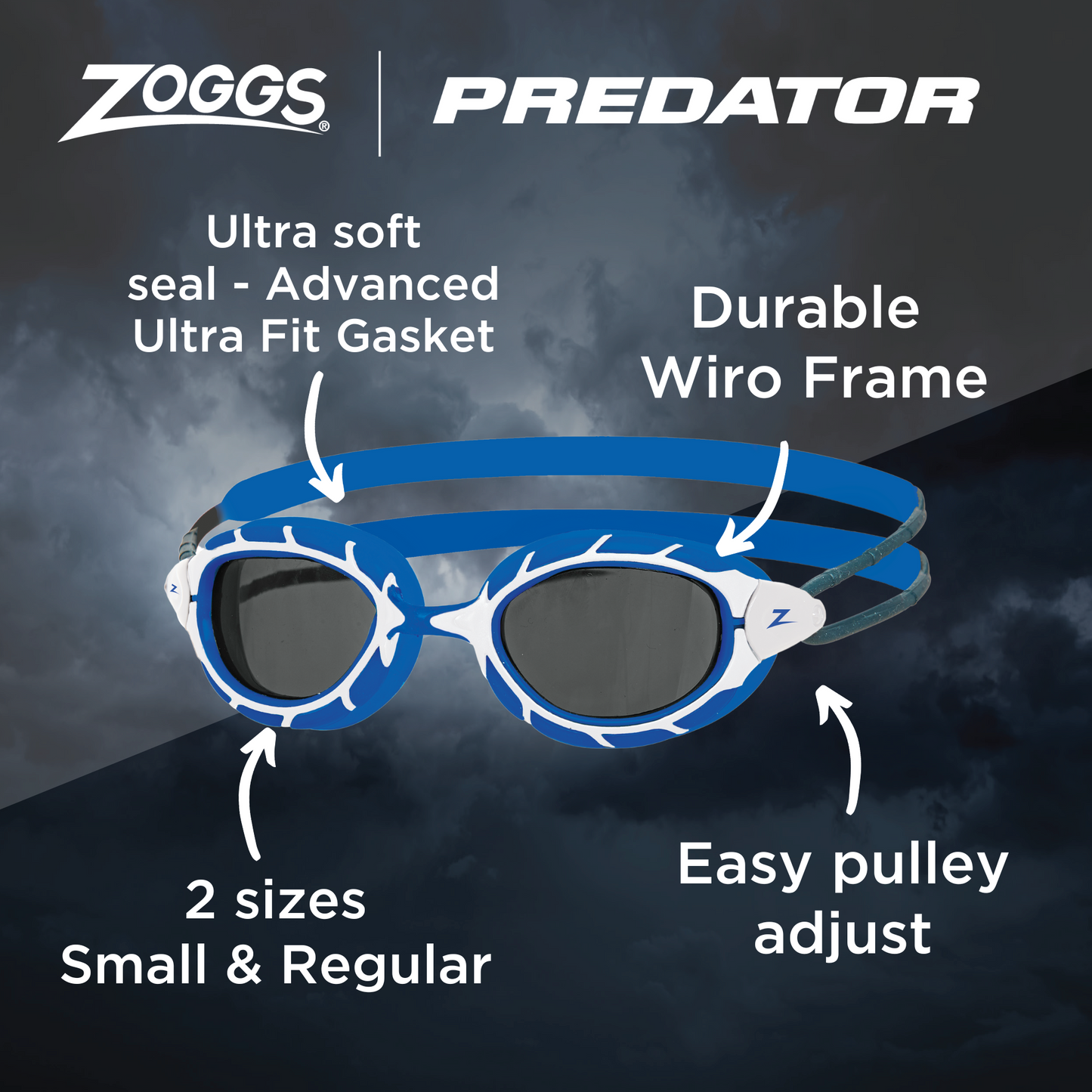 Zoggs Predator Goggles - Smaller Fit