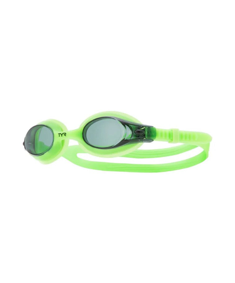 TYR Smoke/Green Kids Swimple Goggle