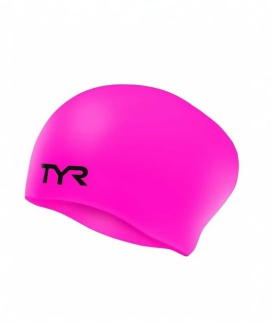 TYR Silicone Long Hair Cap - Pink